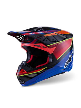 Alpinestars Supertech M10 Era MIPS® Crossi Kypärä Sininen/ Punainen/ Keltainen