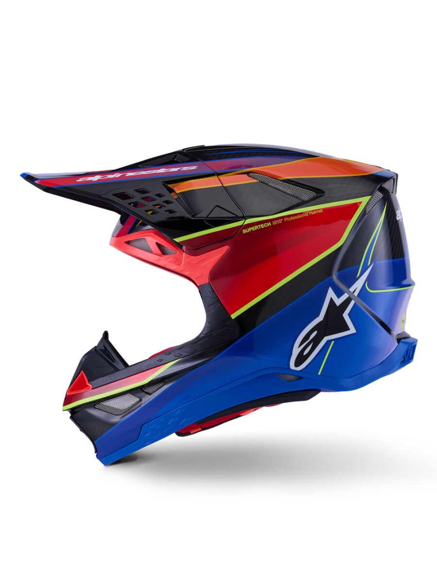 Alpinestars Supertech M10 Era Crosshelm Blau/ Rot/ Gelb - 7