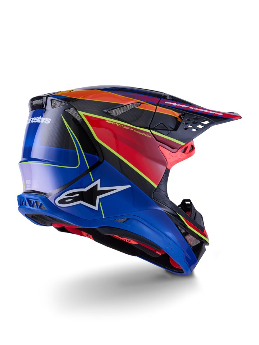 Alpinestars Supertech M10 Era Crosshelm Blau/ Rot/ Gelb - 3