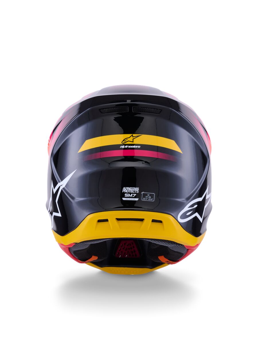 Alpinestars SM7 Rise Crosshelm Schwarz/ Rosa/ Gelb - 6