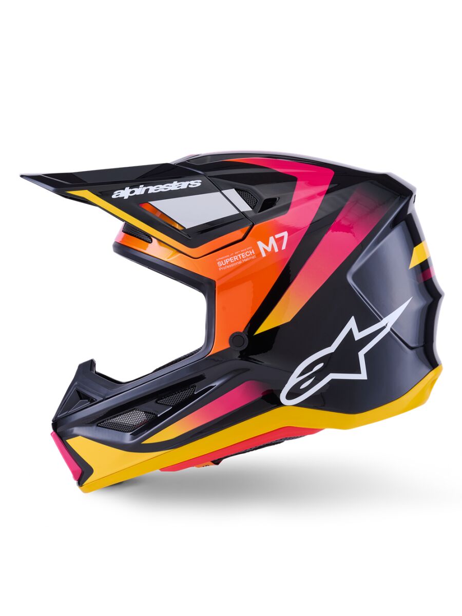 Alpinestars SM7 Rise Crosshelm Schwarz/ Rosa/ Gelb - 7