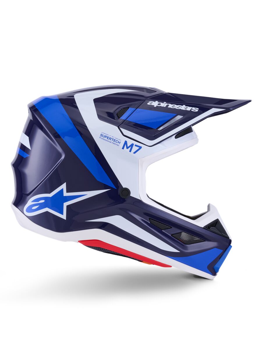 Alpinestars SM7 Rise Crosshelm Blau/ Wieß - 4