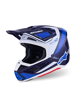 Alpinestars SM7 Rise Crosshjelm Blå/ Hvit