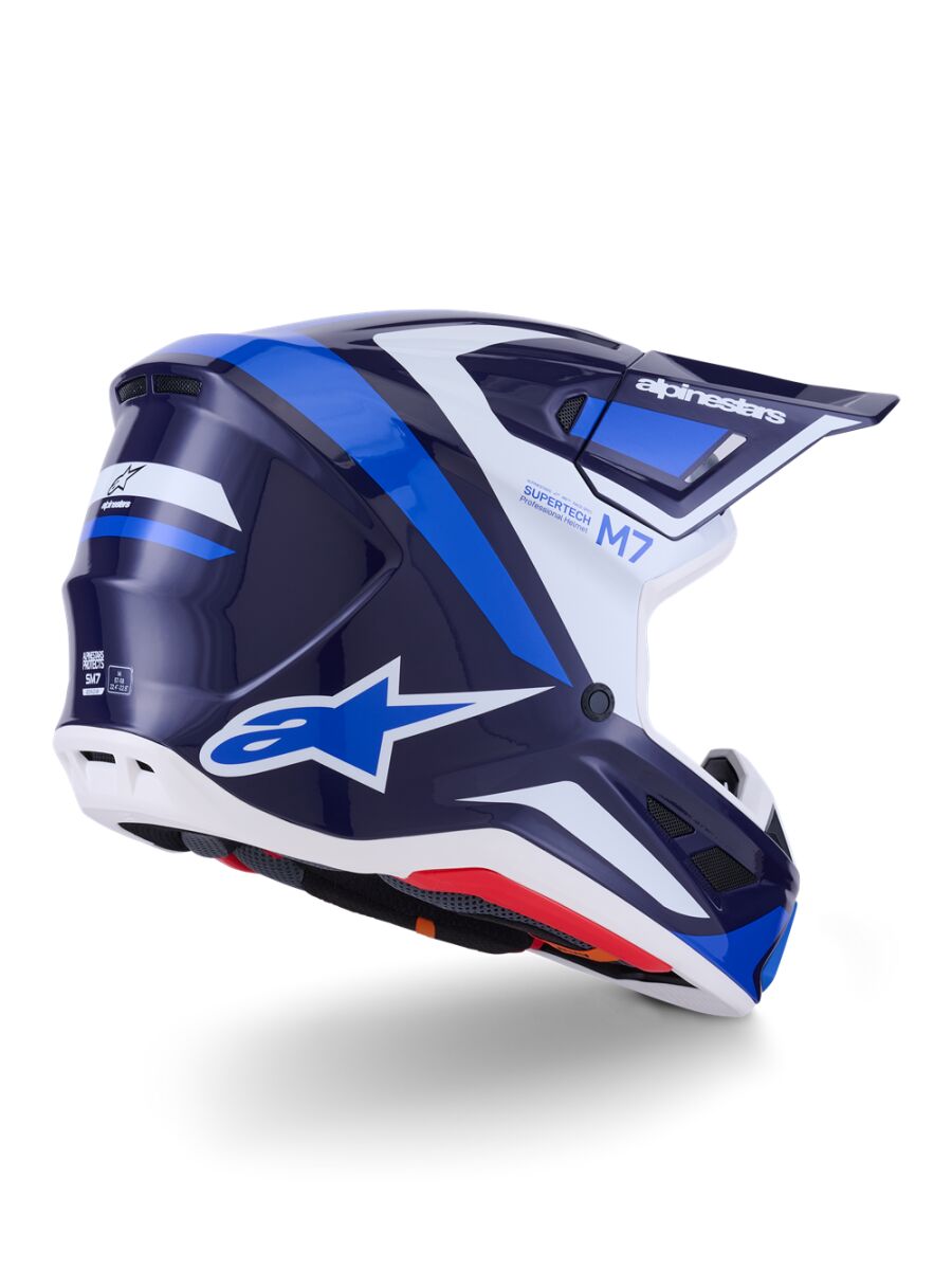 Alpinestars SM7 Rise Crosshelm Blau/ Wieß - 2