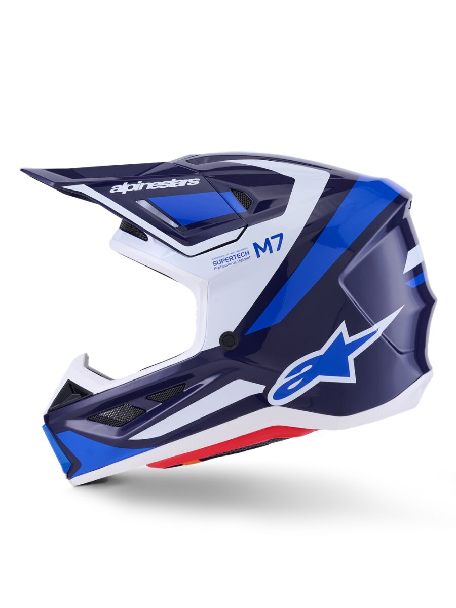 Alpinestars SM7 Rise Crosshelm Blau/ Wieß - 7
