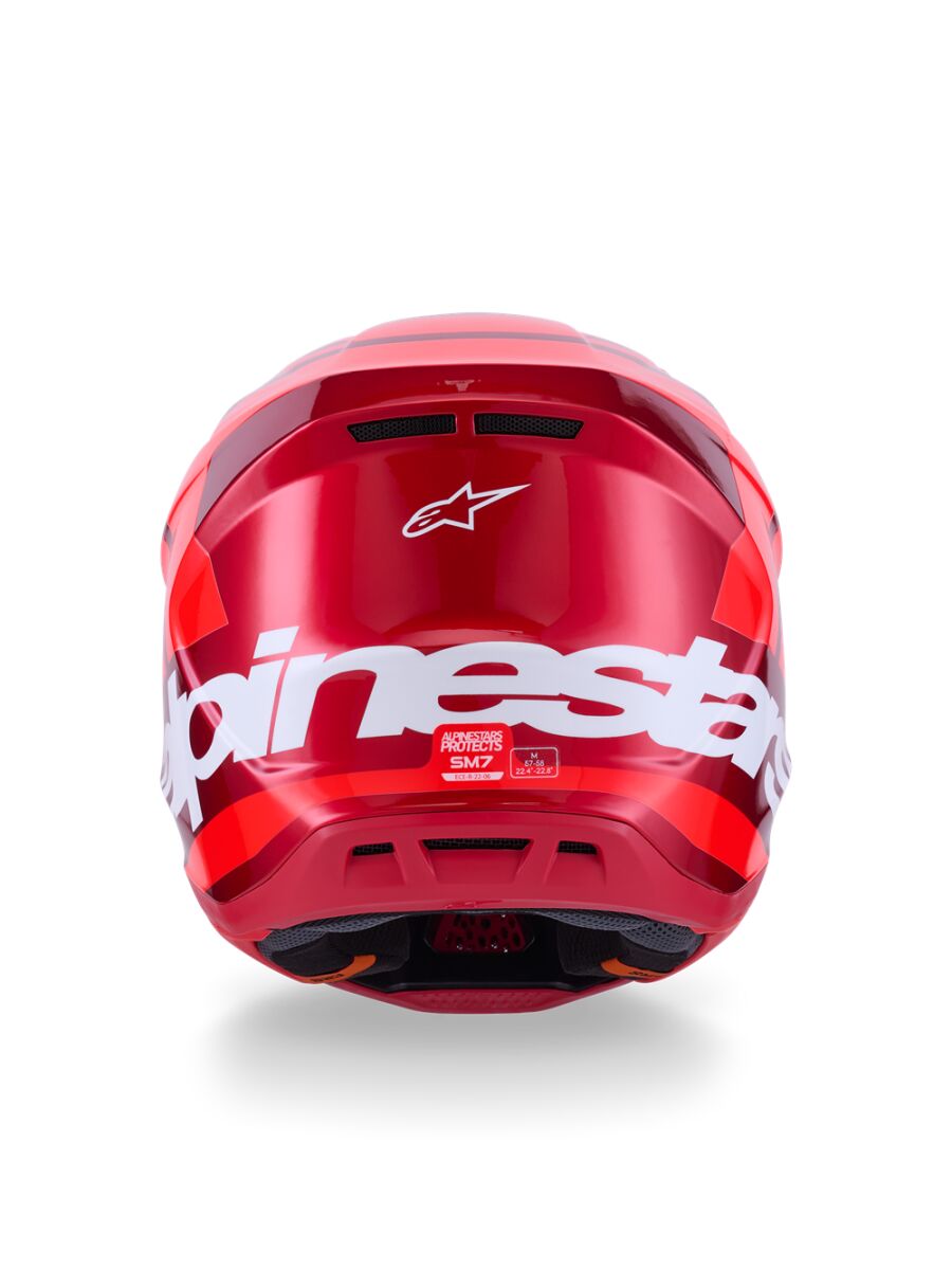 Alpinestars SM7 Core MX Helmet Red - 4