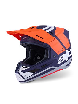 Alpinestars SM7 Core Crosshelm Blauw/ Oranje