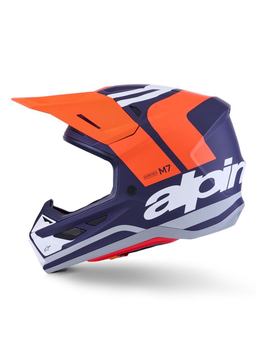 Alpinestars SM7 Core Crosshelm Blau/ Orange - 3