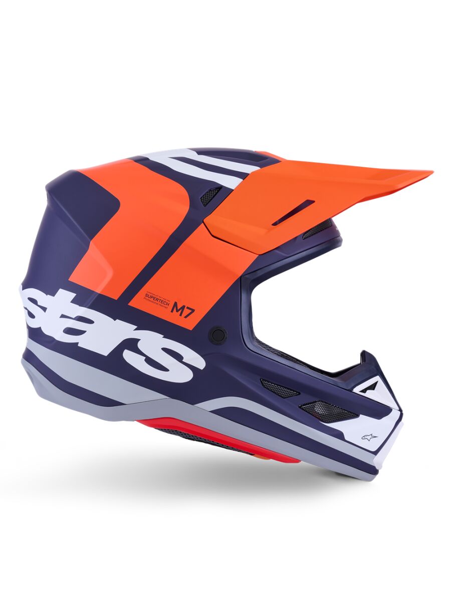 Alpinestars SM7 Core Crosshelm Blau/ Orange - 5