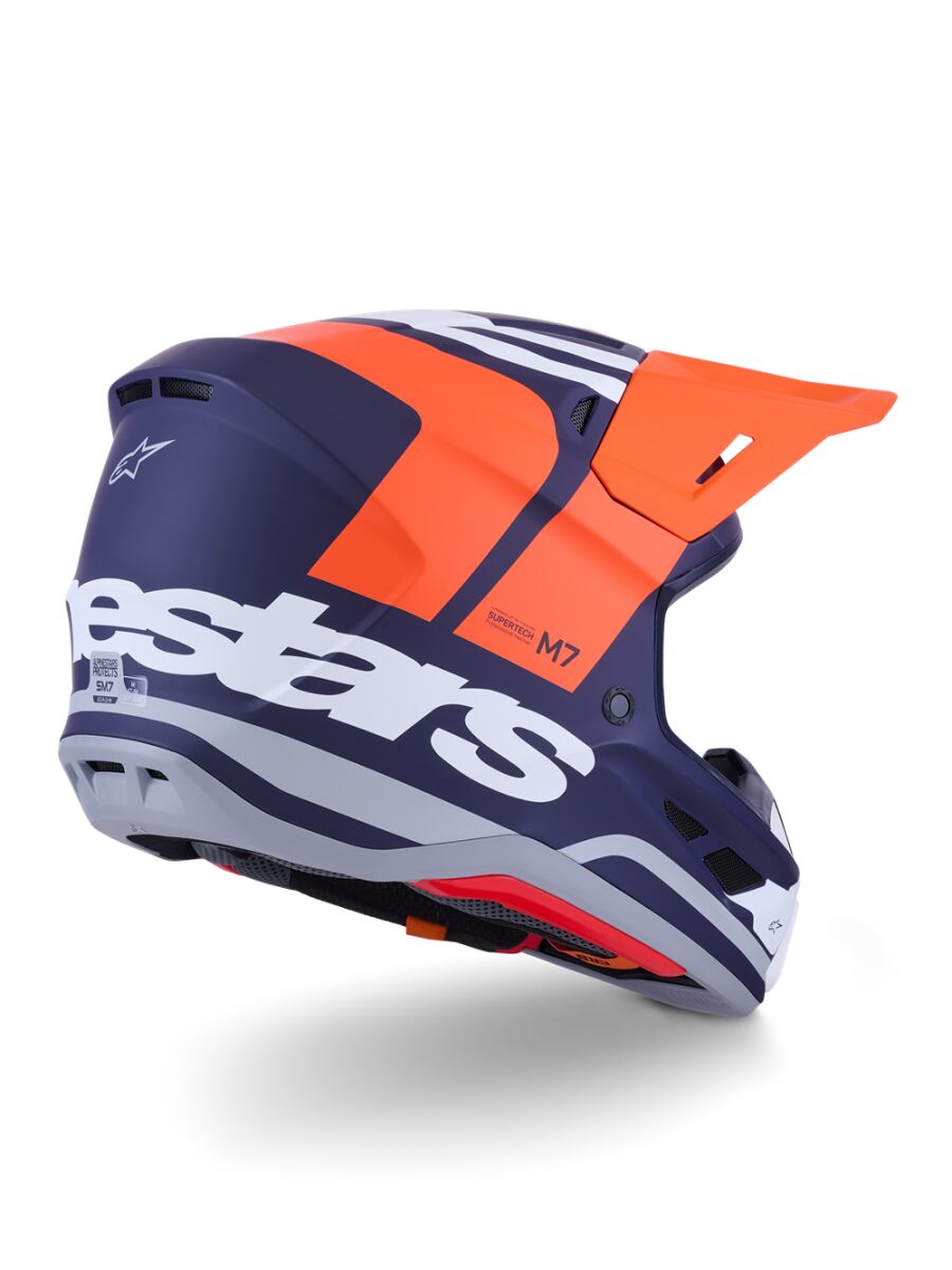 Alpinestars SM7 Core Crosshelm Blau/ Orange - 7