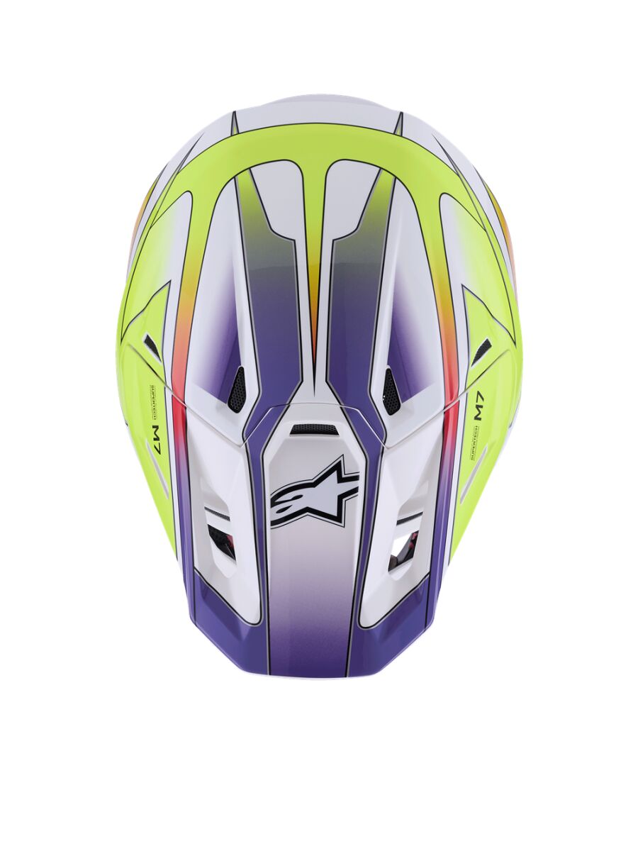 Alpinestars SM7 Fuse Crosshelm Lila/ Wieß/ Gelb - 6