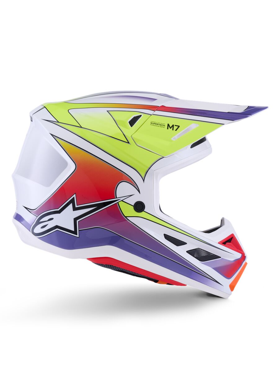 Alpinestars SM7 Fuse Crosshelm Lila/ Wieß/ Gelb - 7