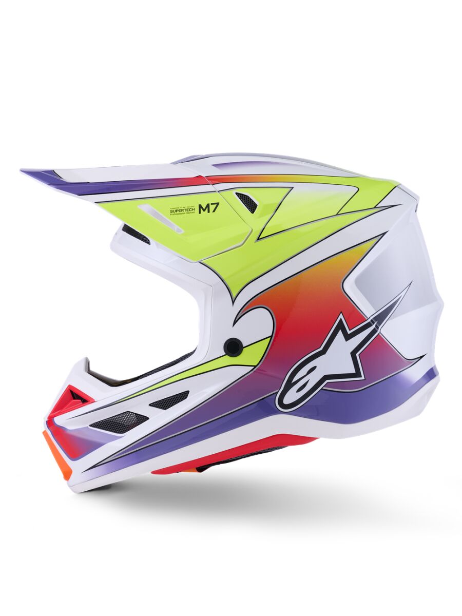 Alpinestars SM7 Fuse Crosshelm Lila/ Wieß/ Gelb - 5