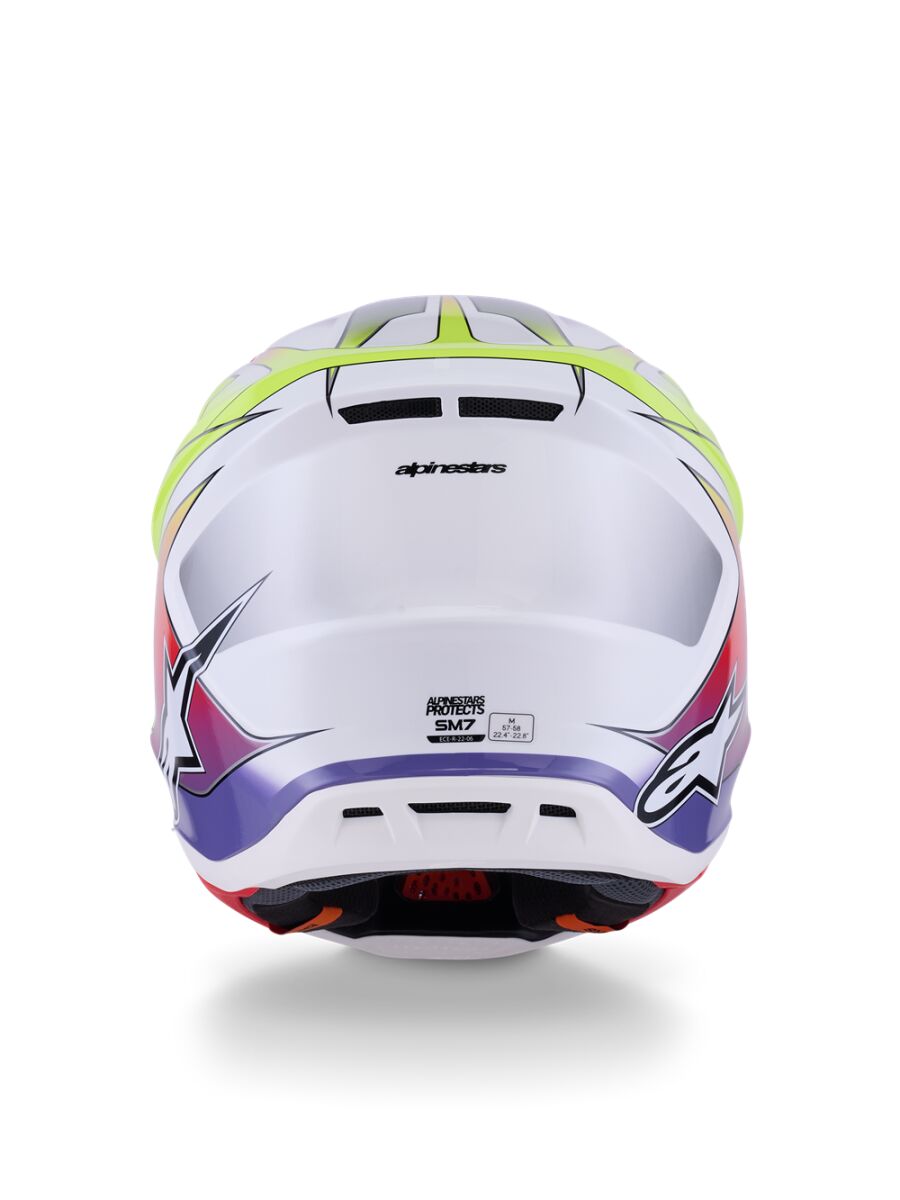 Alpinestars SM7 Fuse Crosshelm Lila/ Wieß/ Gelb - 4