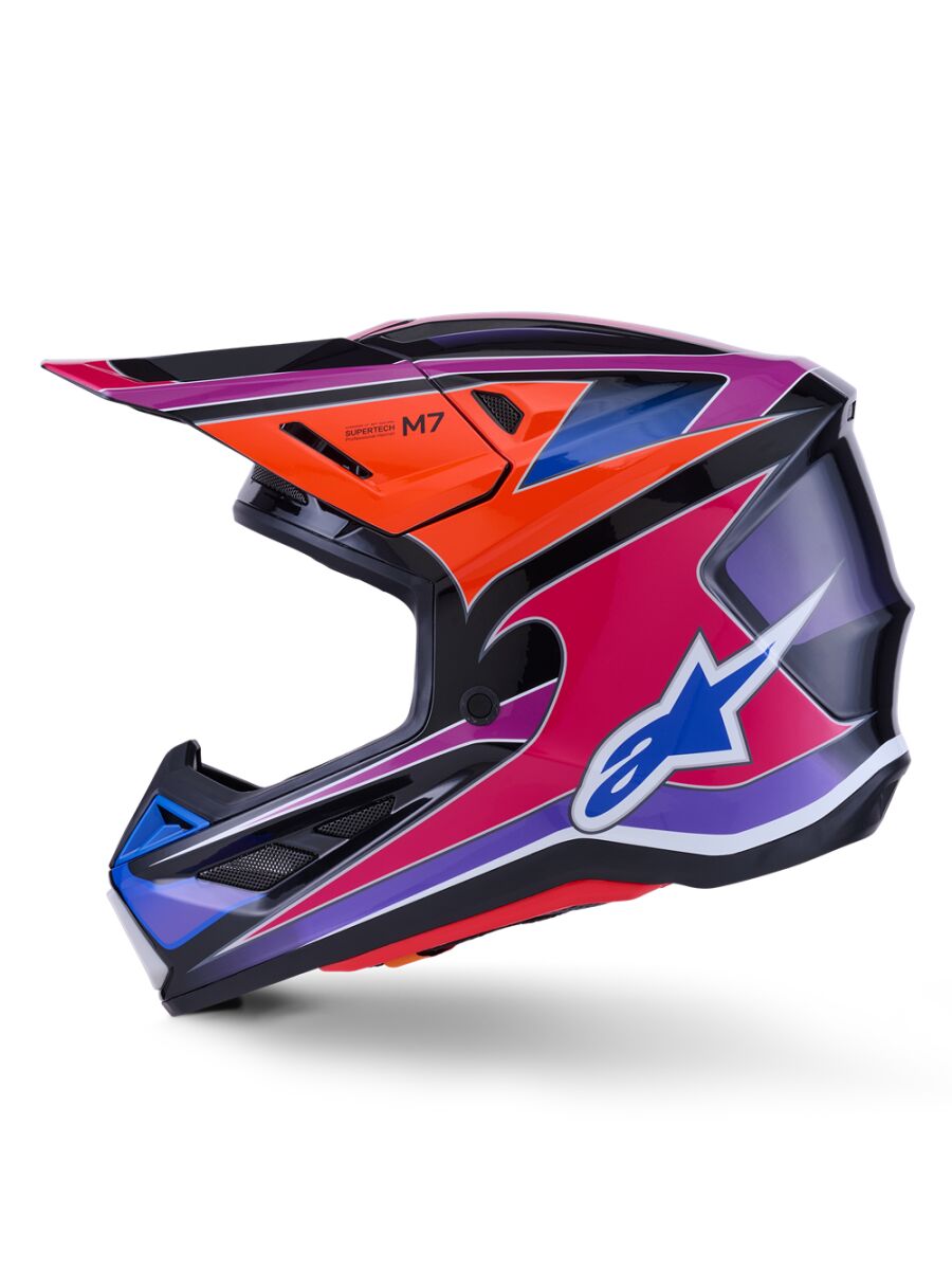 Alpinestars SM7 Fuse Crosshelm Blau/ Rosa/ Lila - 3