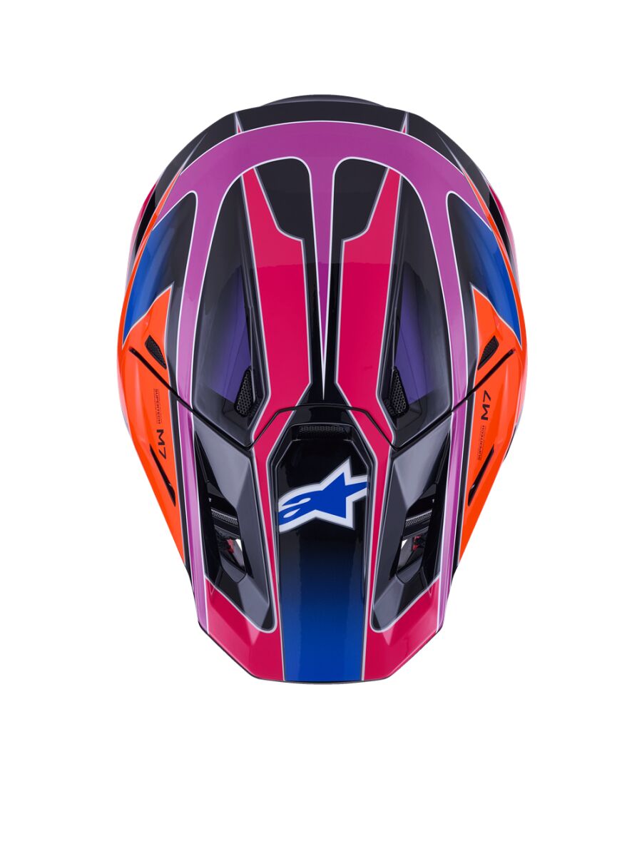 Alpinestars SM7 Fuse Crosshelm Blau/ Rosa/ Lila - 4