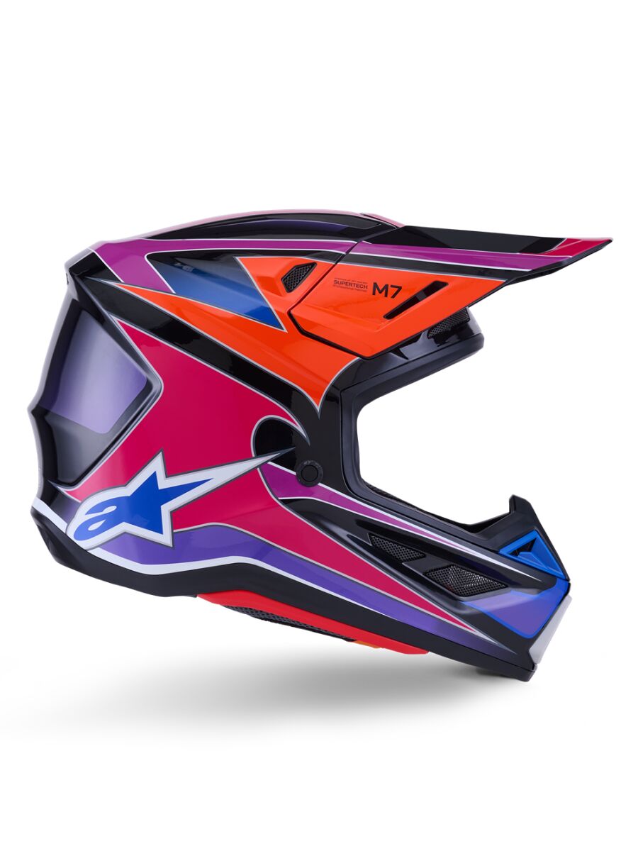 Alpinestars SM7 Fuse Crosshelm Blau/ Rosa/ Lila - 5