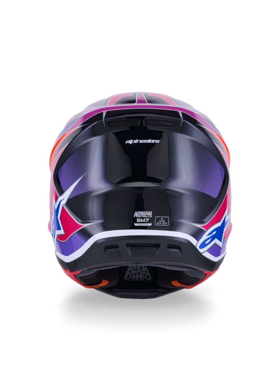 Alpinestars SM7 Fuse Crosshelm Blau/ Rosa/ Lila - 2