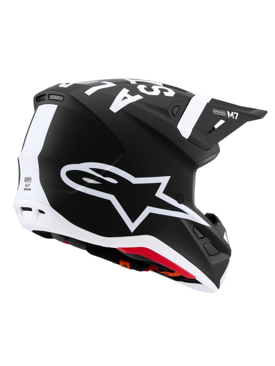 Alpinestars SM7 Dasher Crosshelm Zwart/ Wit - 2