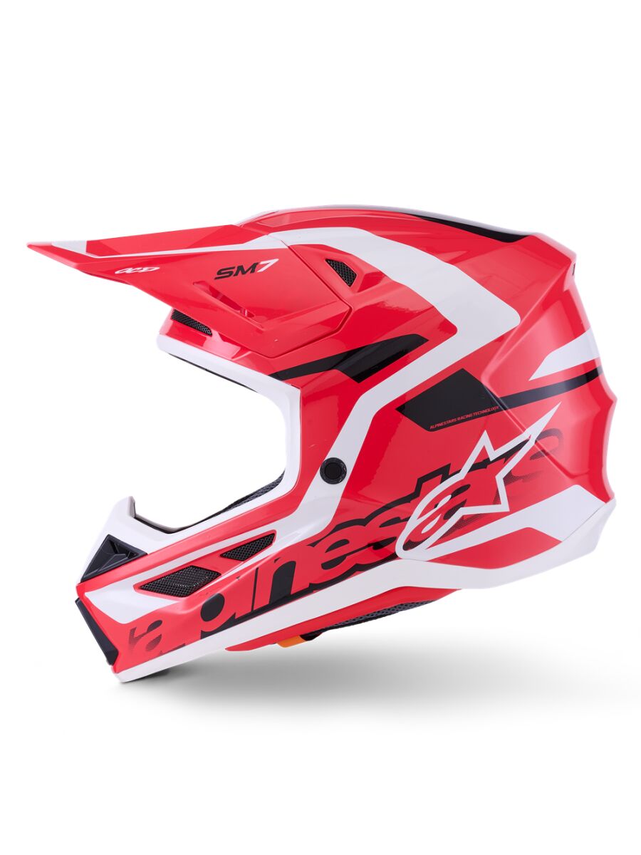 Alpinestars SM7 Deed Crosshelm Schwarz/ Rot/ Wieß - 5