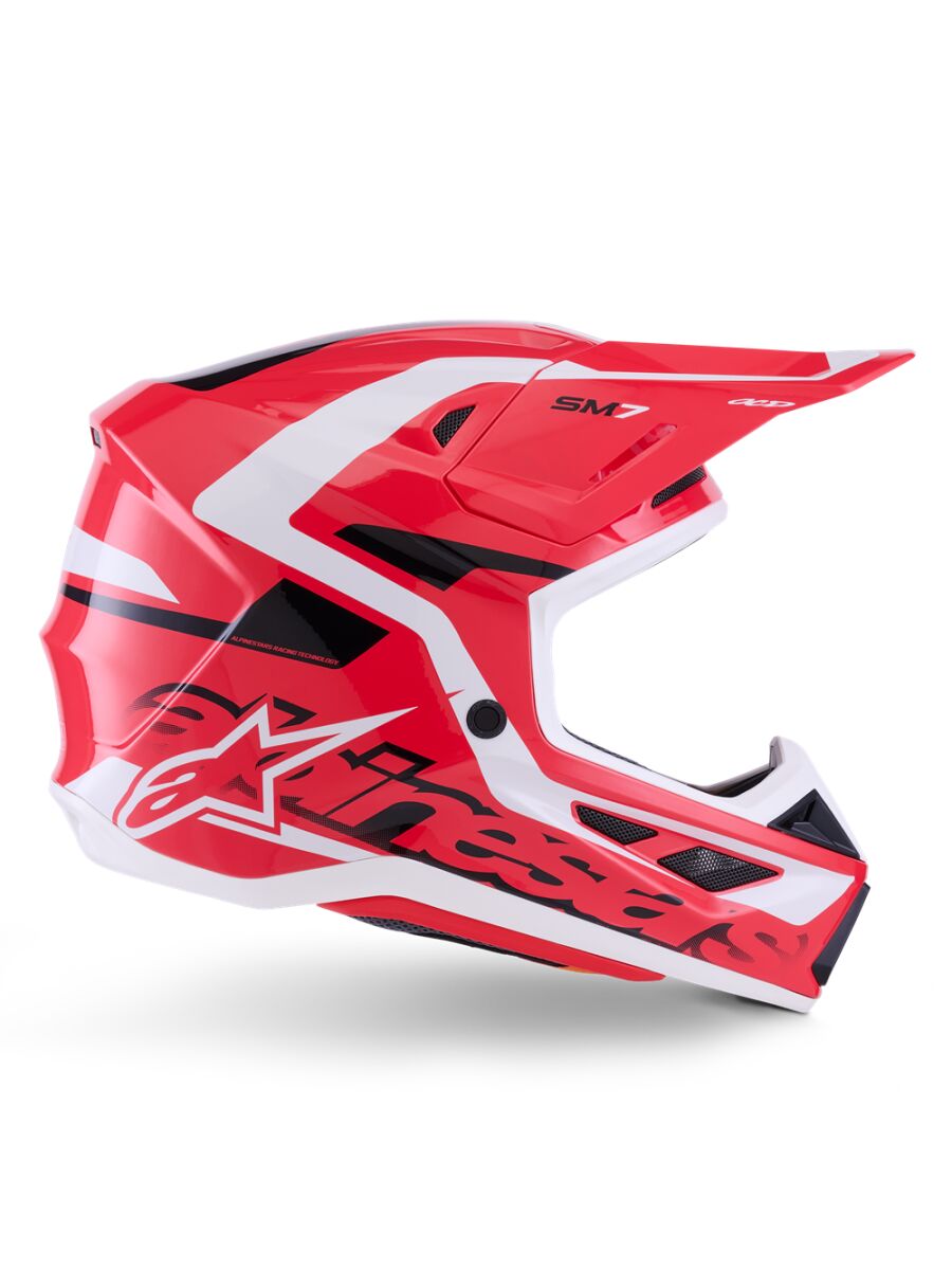Alpinestars SM7 Deed Crosshelm Schwarz/ Rot/ Wieß - 6