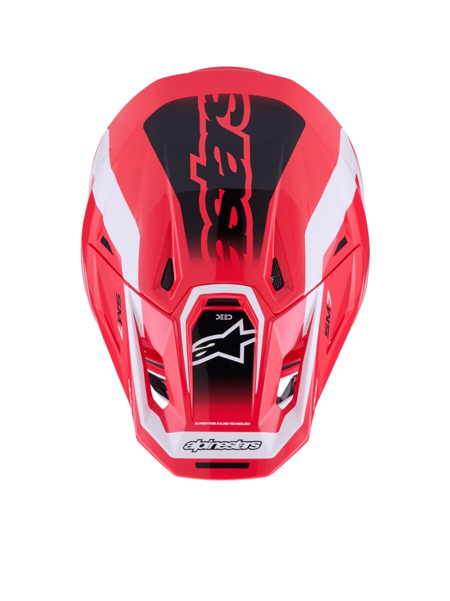 Alpinestars SM7 Deed Crosshelm Schwarz/ Rot/ Wieß - 7