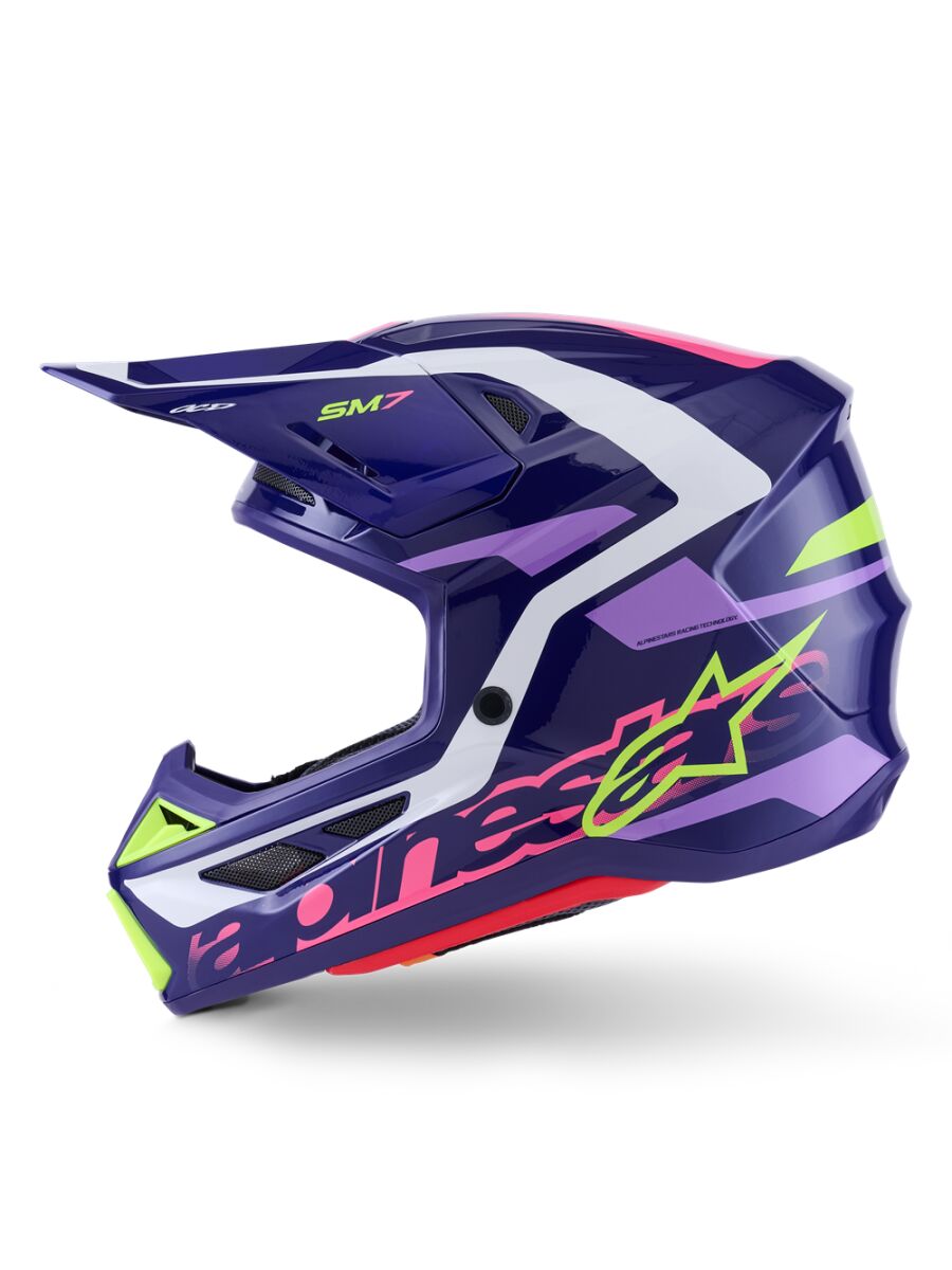 Alpinestars SM7 Deed Crosshelm Roze/ Purper - 5