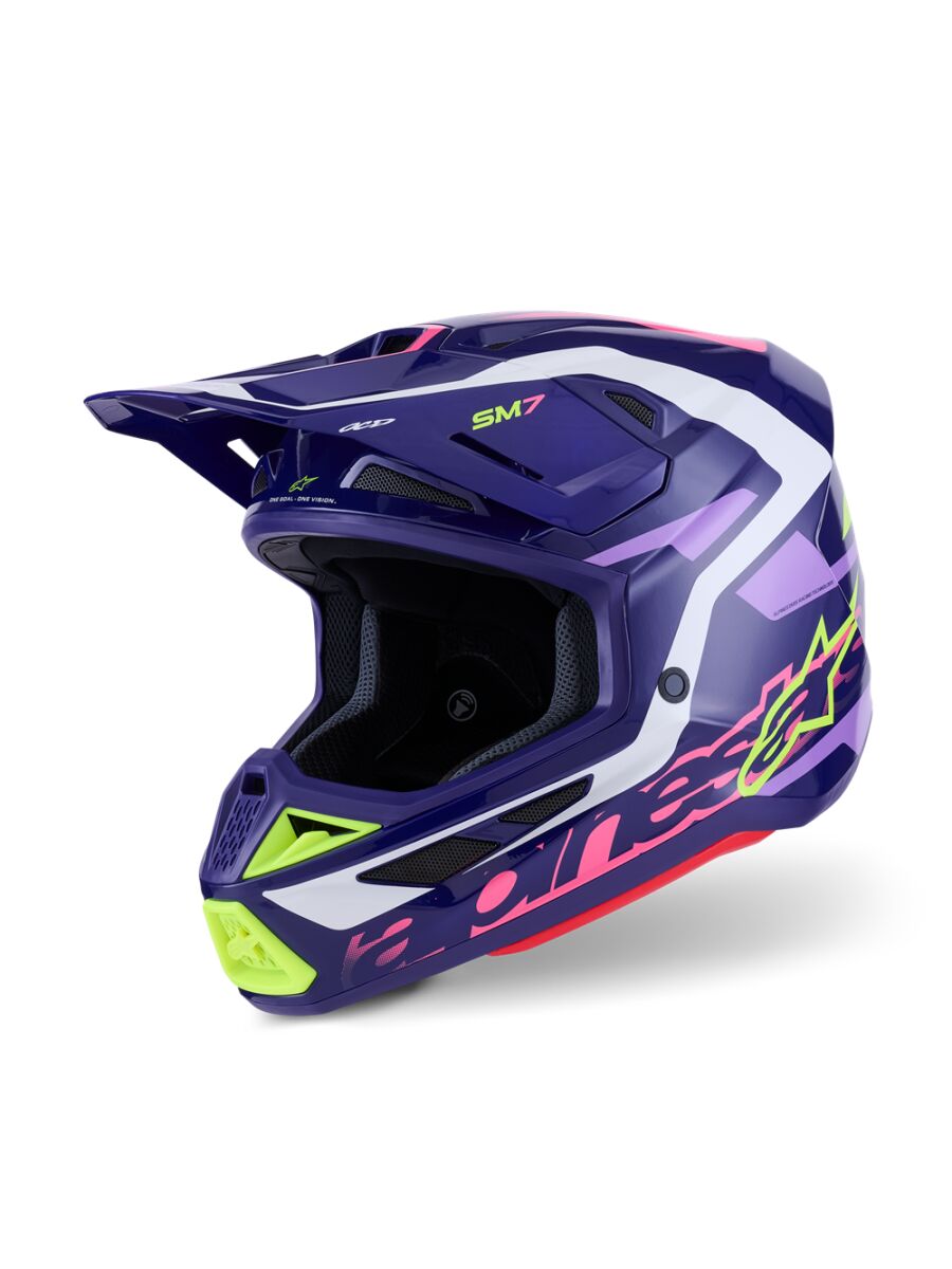 Alpinestars SM7 Deed Crosshelm Roze/ Purper