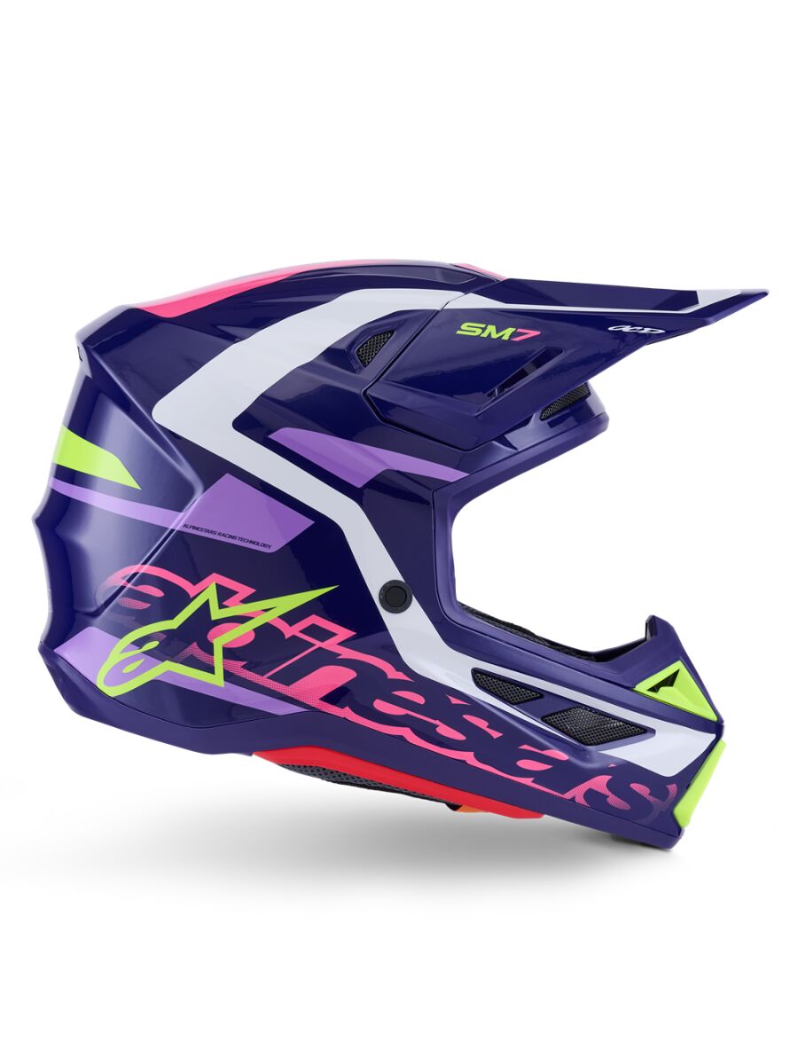 Alpinestars SM7 Deed Crosshelm Roze/ Purper - 7