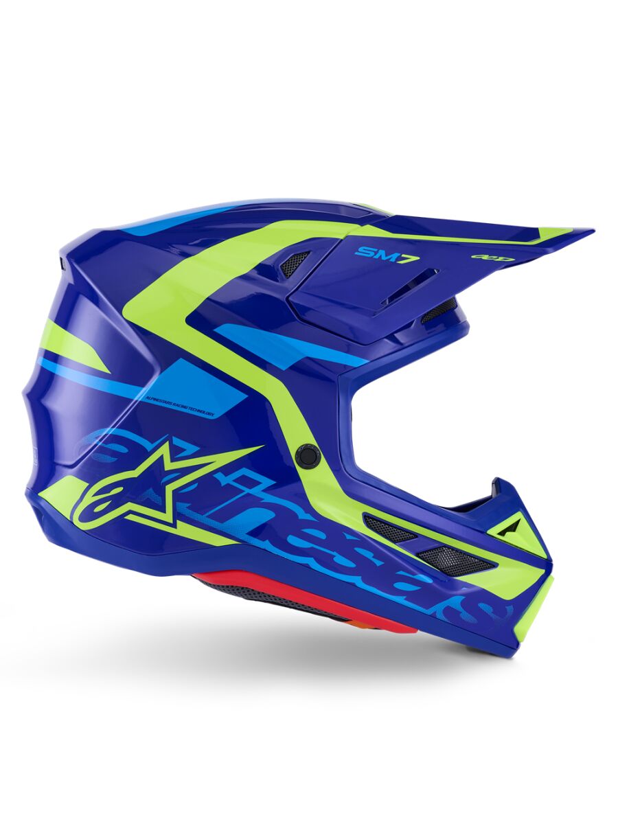 Alpinestars SM7 Deed Crosshelm Schwarz/ Gelb - 6