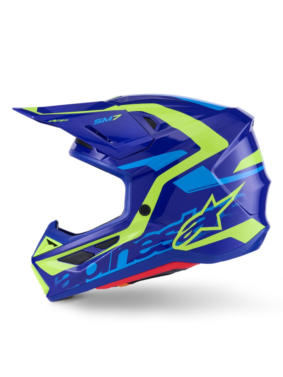 Alpinestars SM7 Deed Crosshelm Schwarz/ Gelb - 3