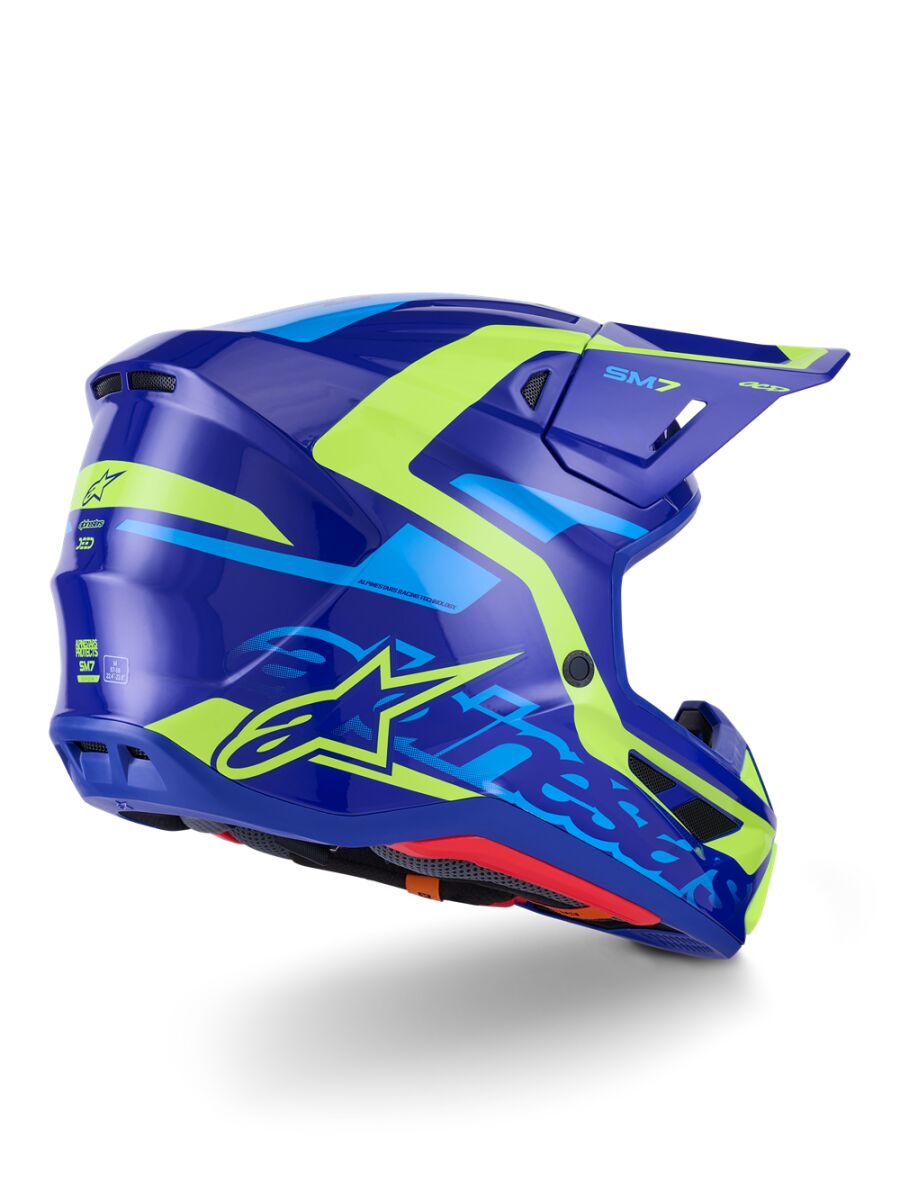 Alpinestars SM7 Deed Crosshelm Schwarz/ Gelb - 5