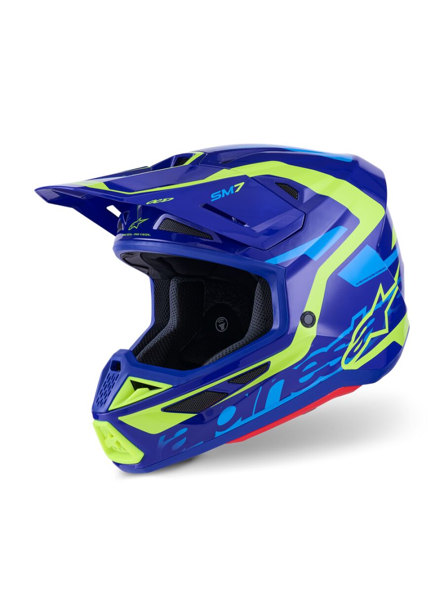 Alpinestars SM7 Deed Crosshelm Schwarz/ Gelb