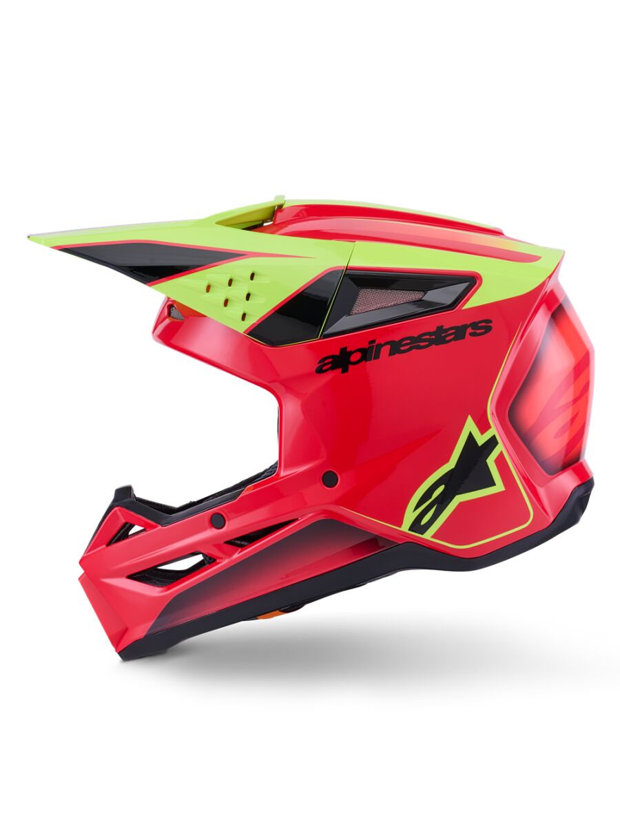 Alpinestars SM3 Fray Crosshelm Schwarz/ Rot/ Gelb - 5