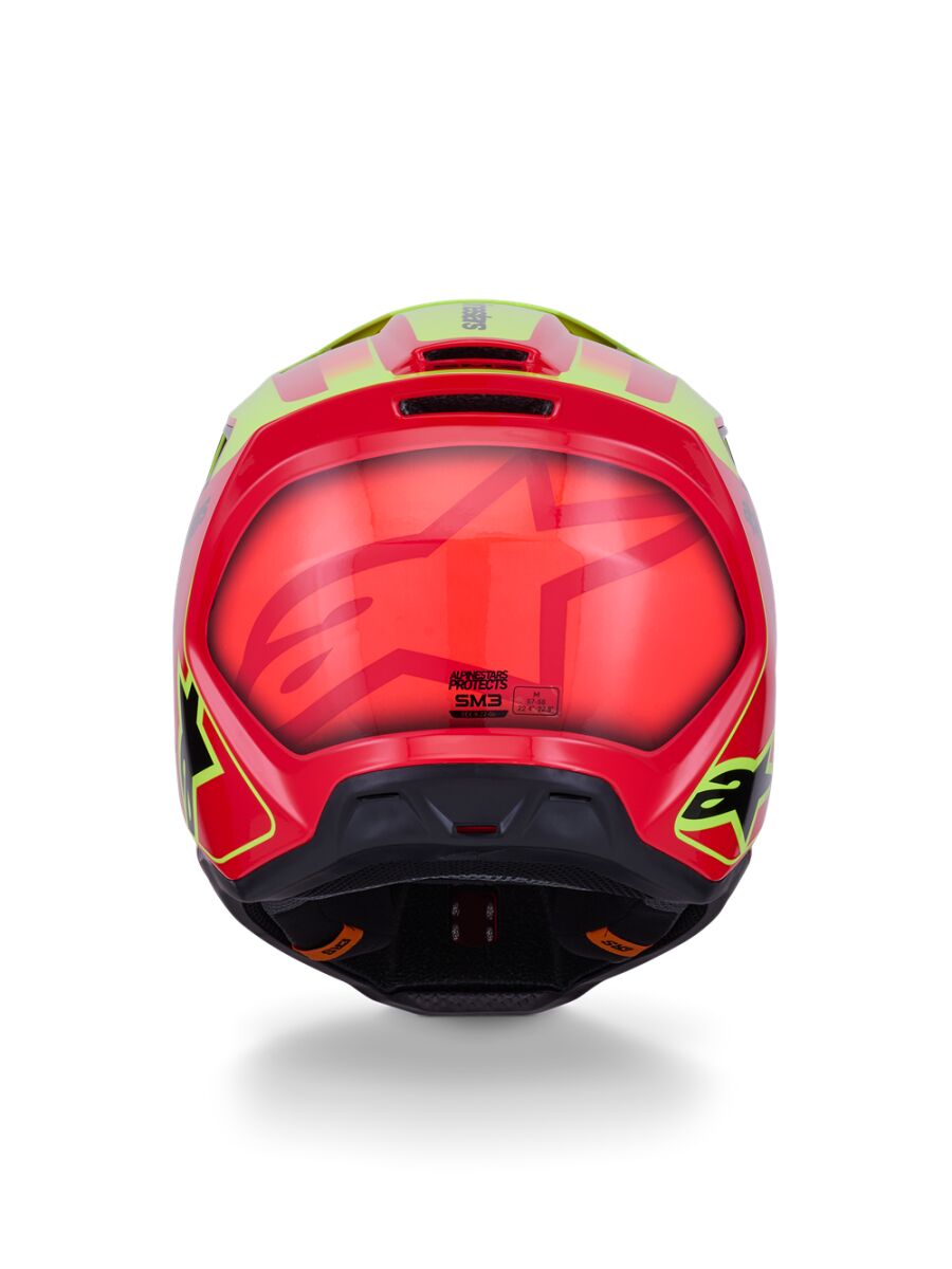 Alpinestars SM3 Fray Crosshelm Schwarz/ Rot/ Gelb - 4