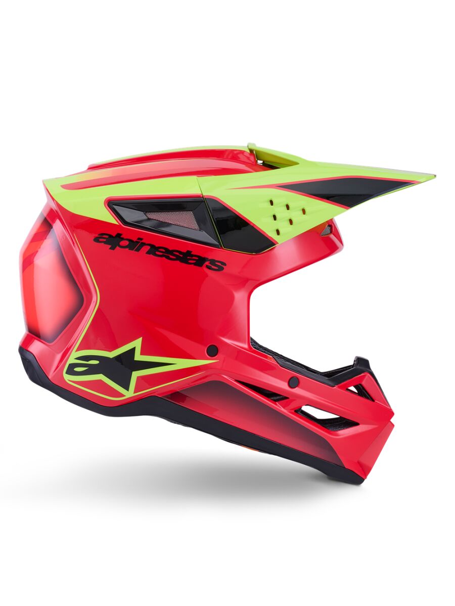 Alpinestars SM3 Fray Crosshelm Schwarz/ Rot/ Gelb - 7