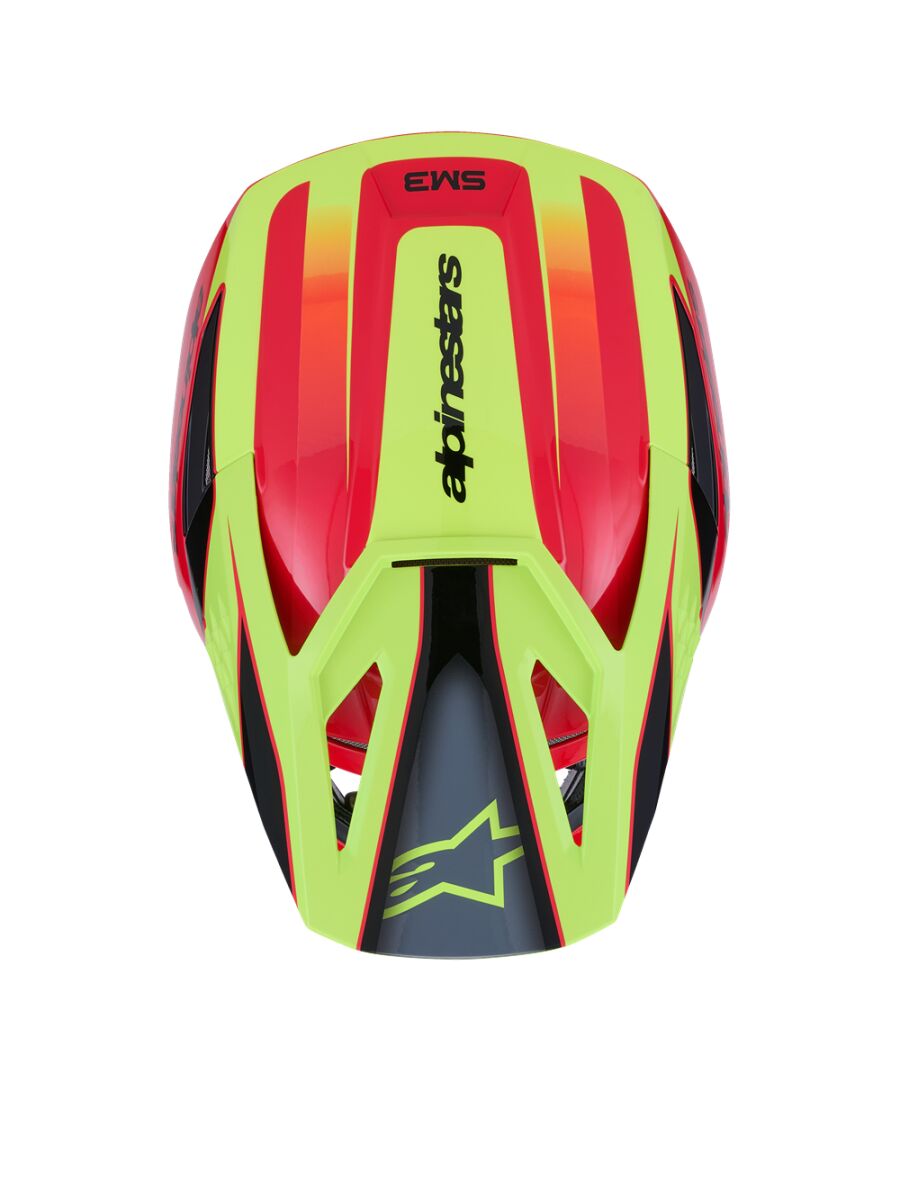 Alpinestars SM3 Fray Crosshelm Schwarz/ Rot/ Gelb - 6