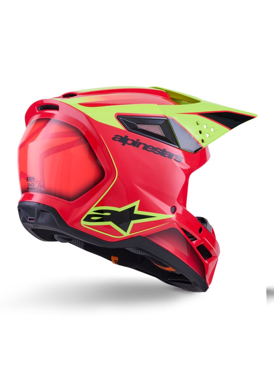 Alpinestars SM3 Fray Crosshelm Schwarz/ Rot/ Gelb - 2