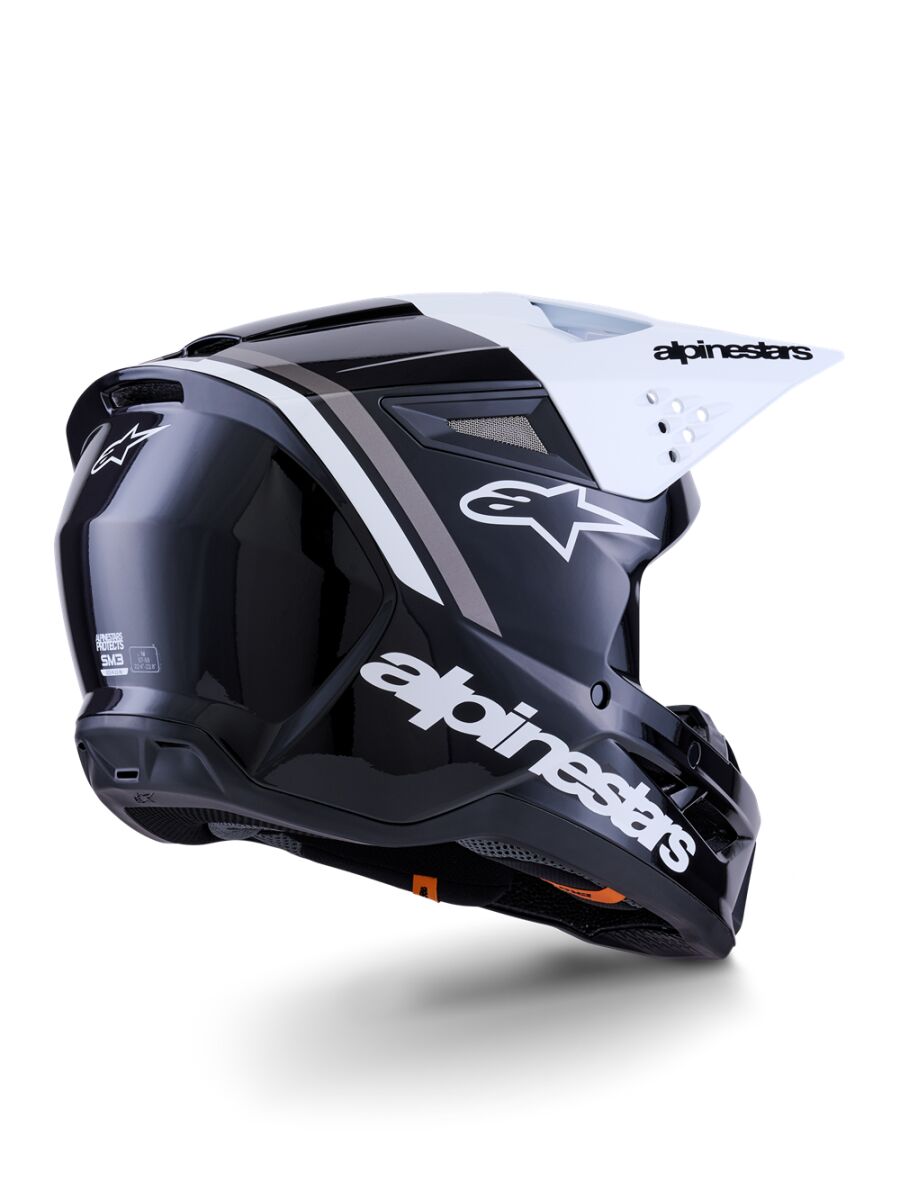 Alpinestars SM3 Radium Crosshelm Schwarz/ Grau/ Wieß - 2
