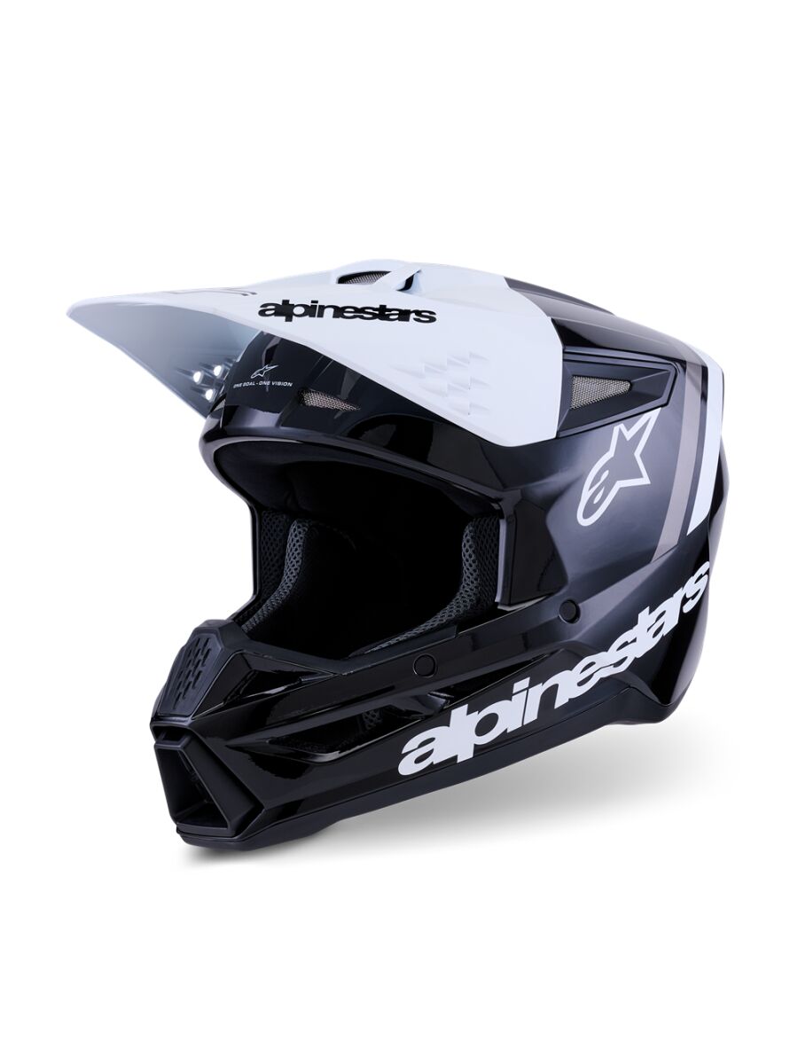 Alpinestars SM3 Radium Crosshelm Schwarz/ Grau/ Wieß