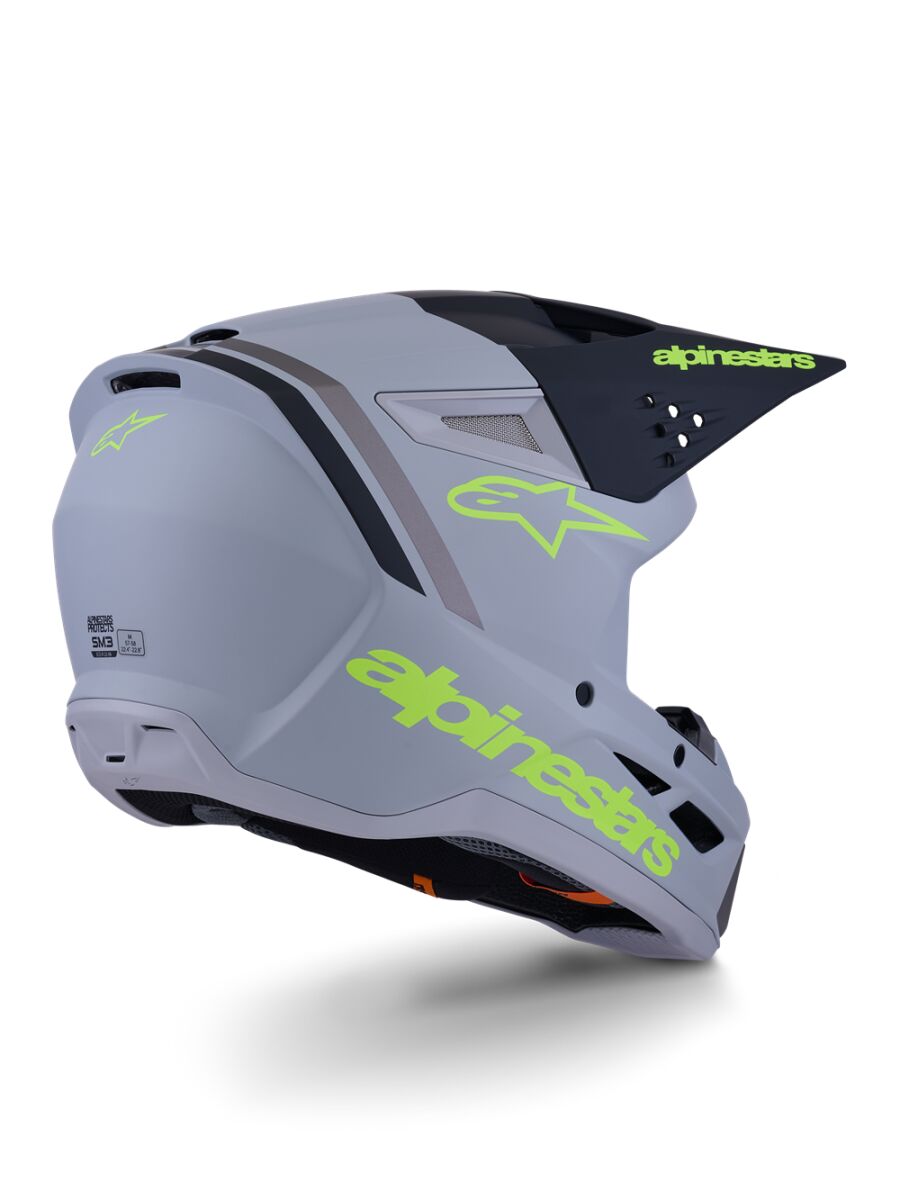 Alpinestars SM3 Radium Crosshjelm Sort/ Grå/ Gul - 2