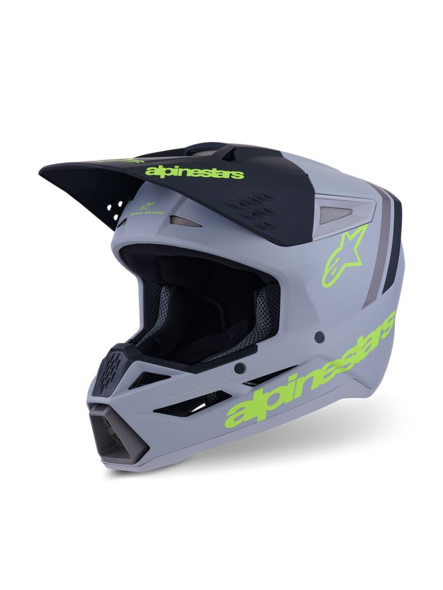 Alpinestars SM3 Radium Crosshjelm Sort/ Grå/ Gul