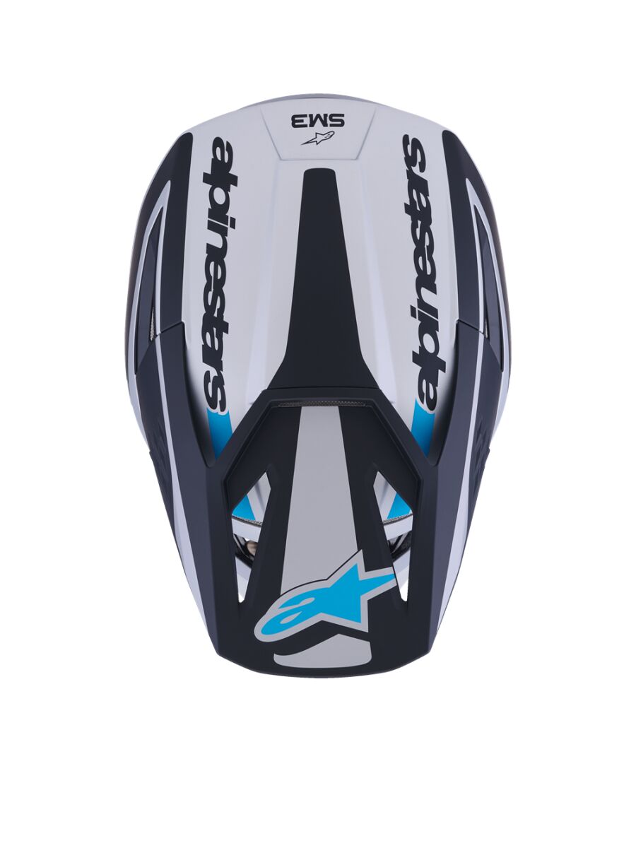 Alpinestars SM3 Heat Crosshjelm Sort/ Blå/ Silver - 3
