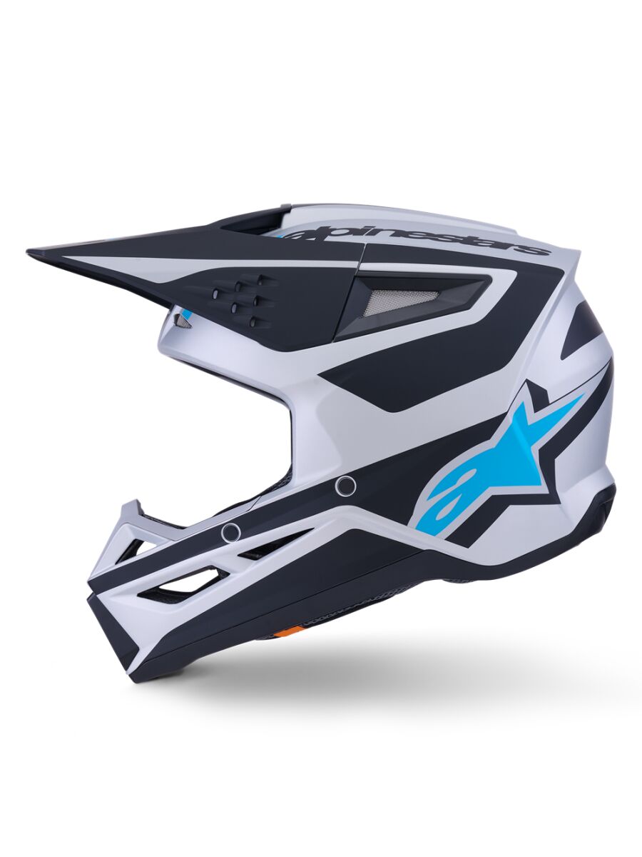 Alpinestars SM3 Heat Crosshjelm Sort/ Blå/ Silver - 7