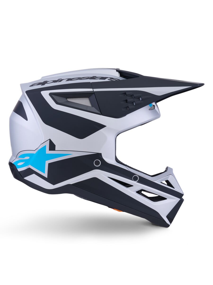 Alpinestars SM3 Heat Crosshjelm Sort/ Blå/ Silver - 2