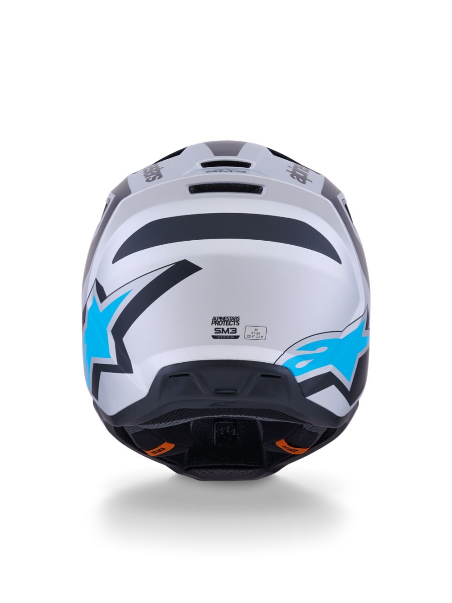 Alpinestars SM3 Heat Crosshjelm Sort/ Blå/ Silver - 6