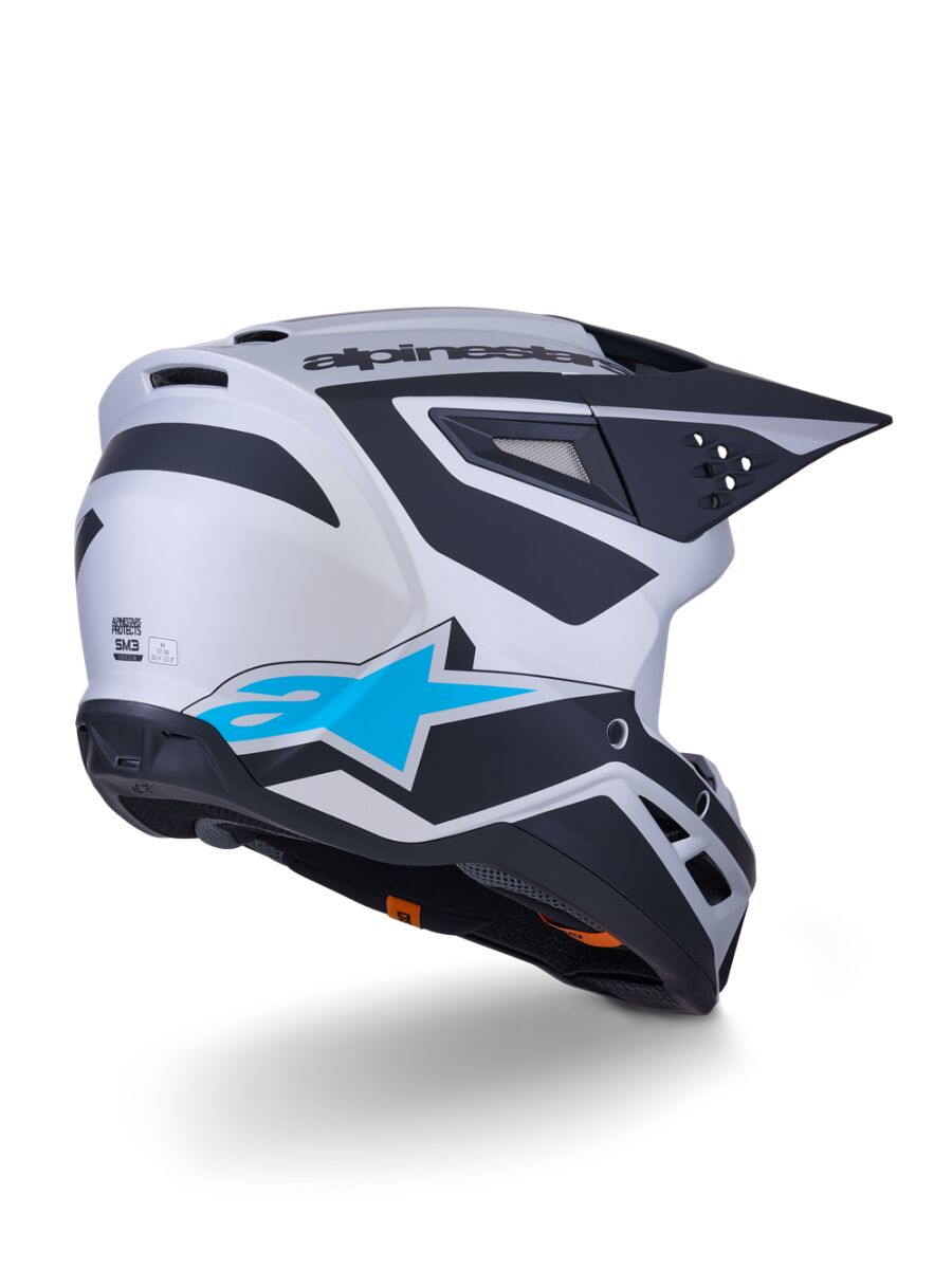 Alpinestars SM3 Heat Crosshjelm Sort/ Blå/ Silver - 5