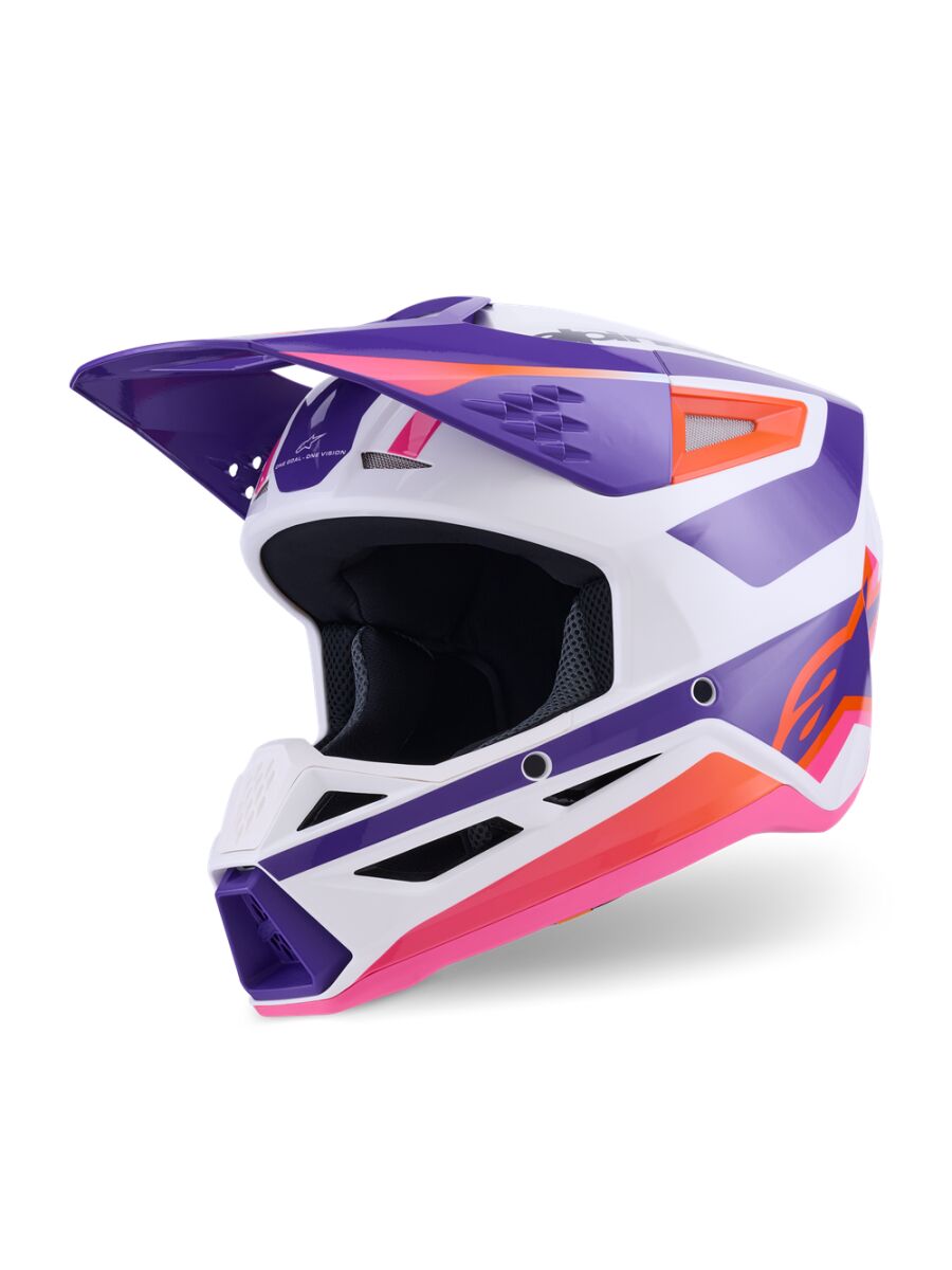 Alpinestars SM3 Heat Crosshelm Rosa/ Lila/ Wieß