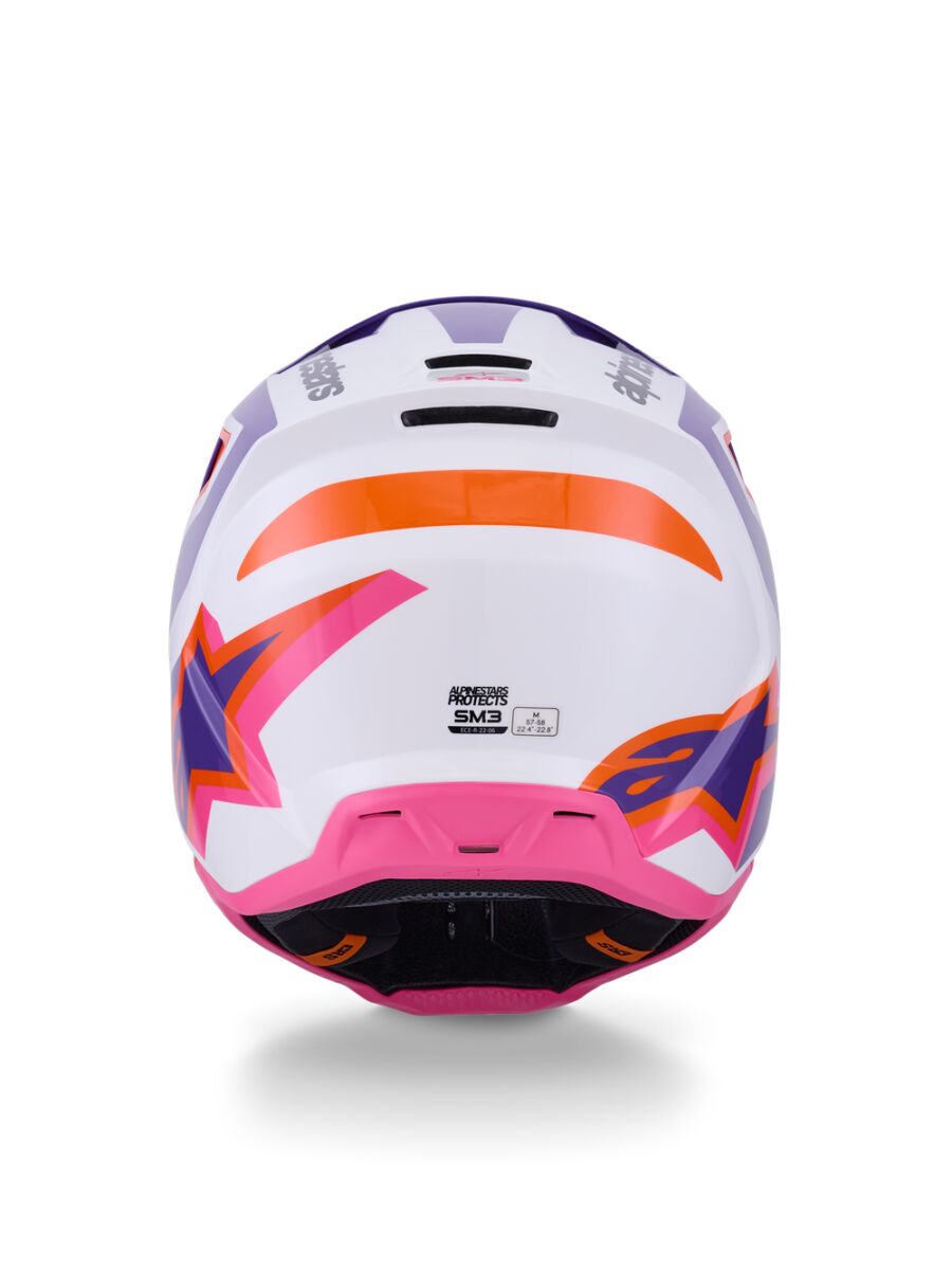 Alpinestars SM3 Heat Crosshelm Rosa/ Lila/ Wieß - 2