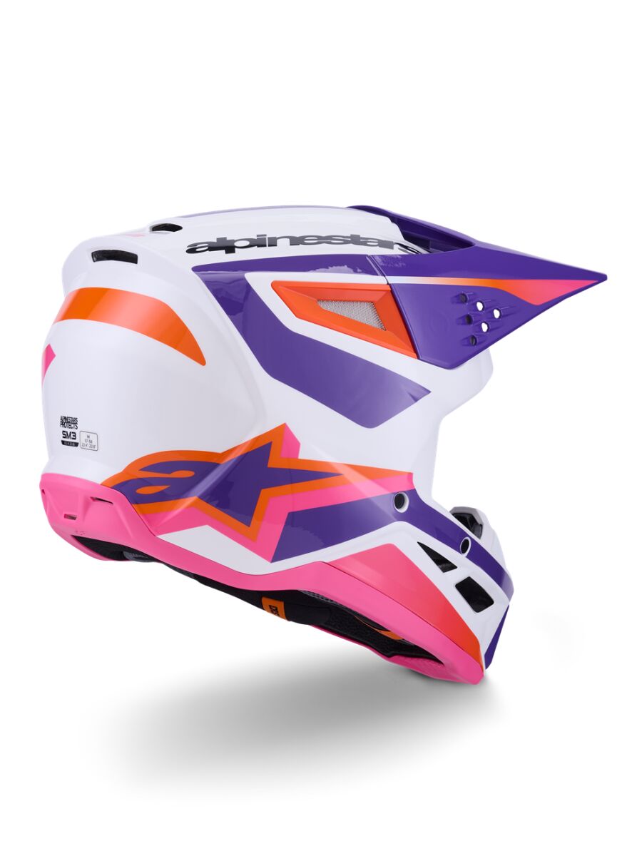 Alpinestars SM3 Heat Crosshelm Rosa/ Lila/ Wieß - 6